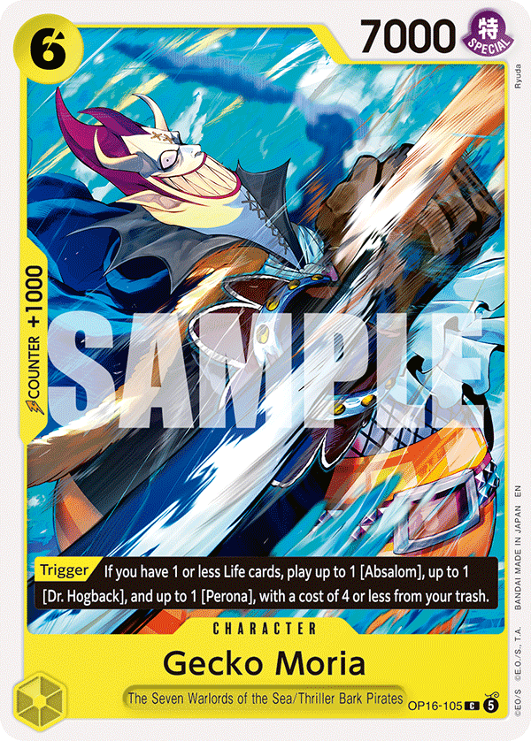Gecko Moria OP16-105 One Piece Card Game