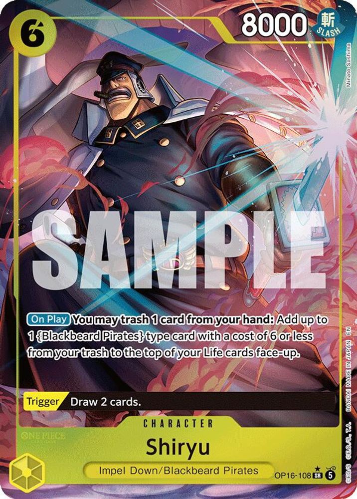 Shiryu [Full Art Foil] OP16-108 One Piece Card Game