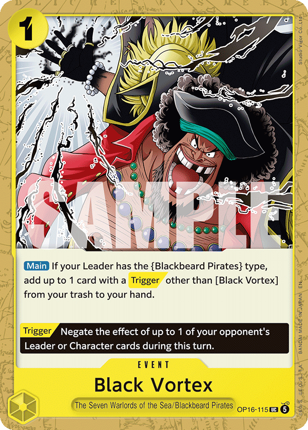 Black Vortex OP16-115 One Piece Card Game