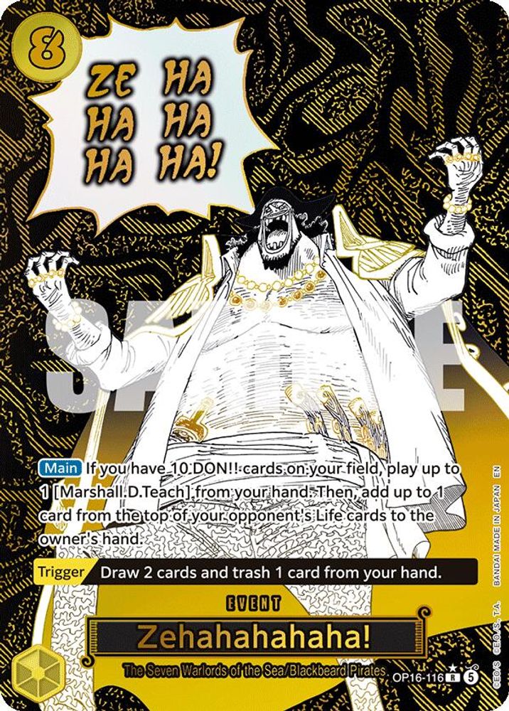 Zehahahahaha! [Alternate Art] OP16-116 One Piece Card Game