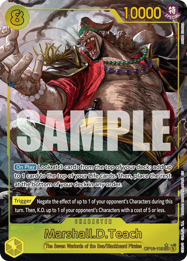 Marshall.D.Teach [Alternate Art] OP16-119 One Piece Card Game