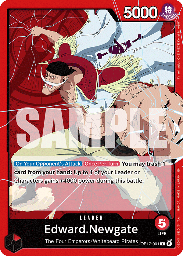 Edward.Newgate [Alternate Art] JP OP17-001 One Piece Card Game