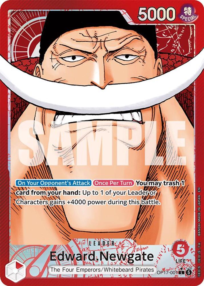 Edward.Newgate [Alternate Art] OP17-001 One Piece Card Game