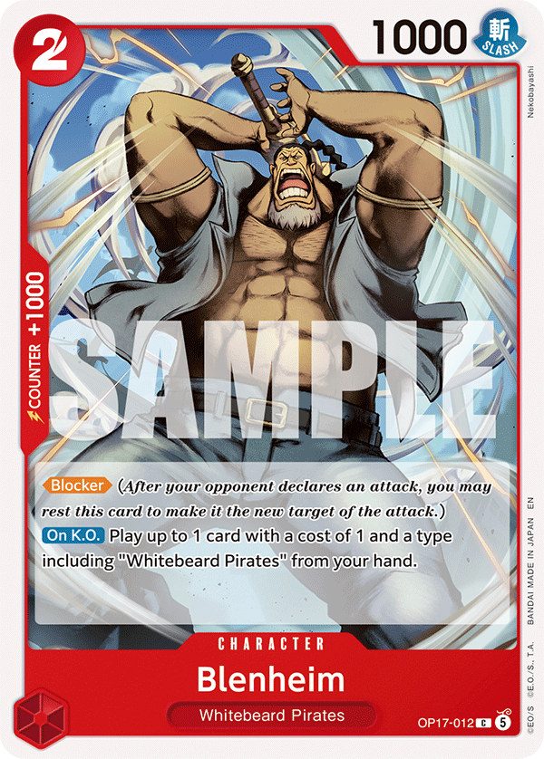 Blenheim OP17-012 One Piece Card Game