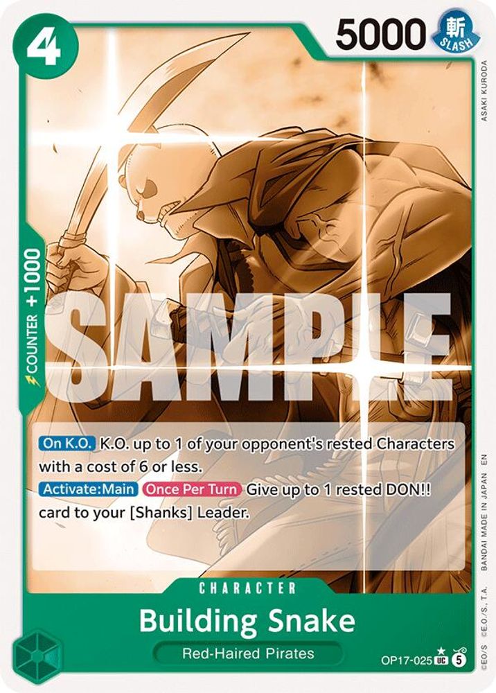 Building Snake [Pandaman Art] OP17-025 One Piece Card Game