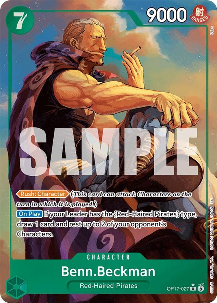 Benn.Beckman [Alternate Art] OP17-027 One Piece Card Game