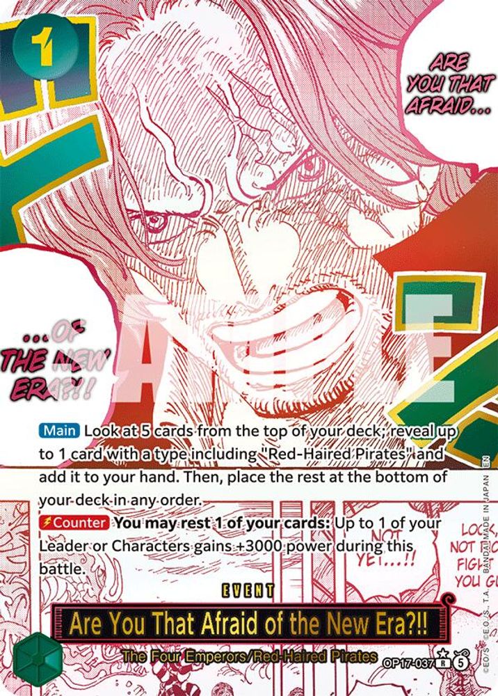 Are You That Afraid of the New Era?!! [Alternate Art] OP17-037 One Piece Card Game
