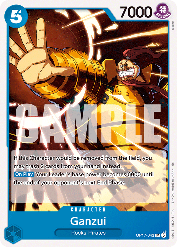 Ganzui OP17-043 One Piece Card Game