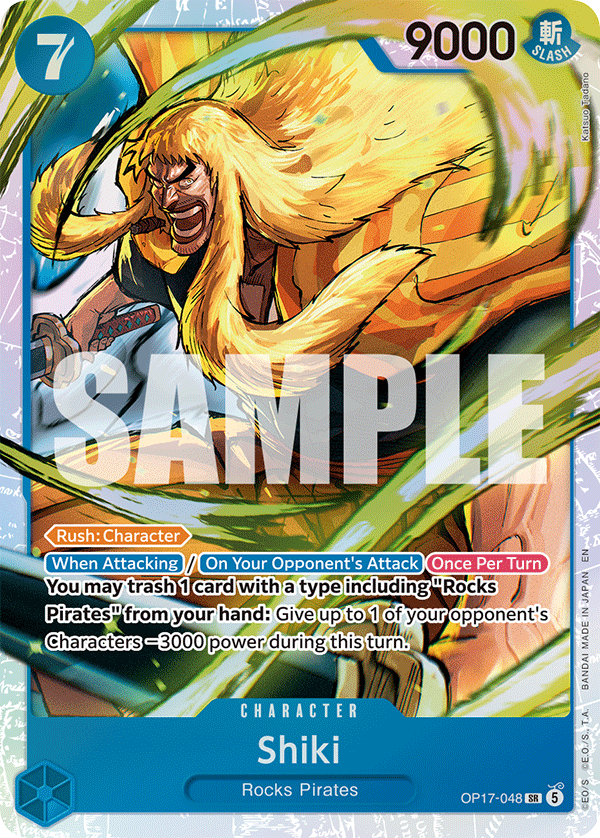 Shiki [Alternate Art] JP OP17-048 One Piece Card Game