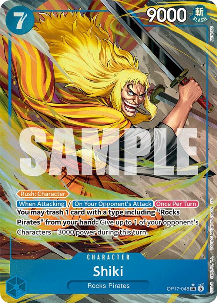 Shiki [Alternate Art] OP17-048 One Piece Card Game
