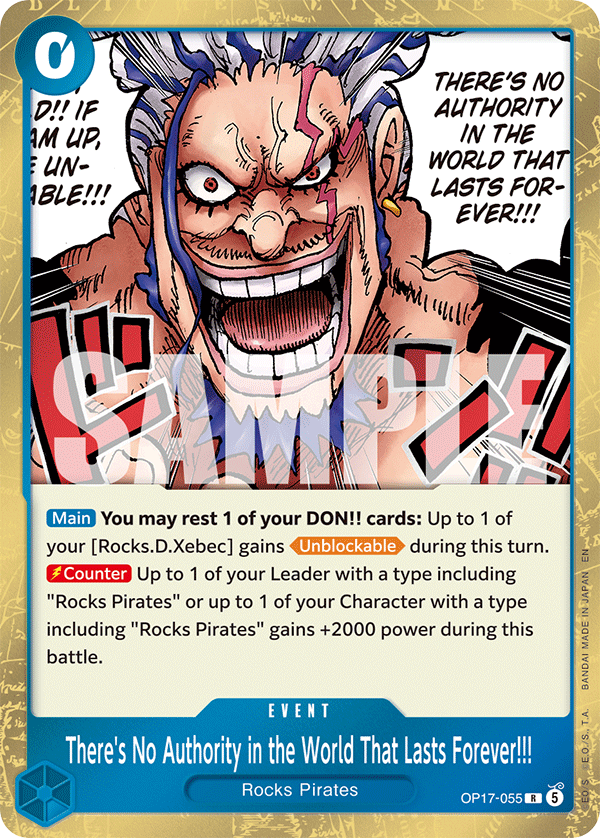 There's No Authority in the World That Lasts Forever!!! OP17-055 One Piece Card Game