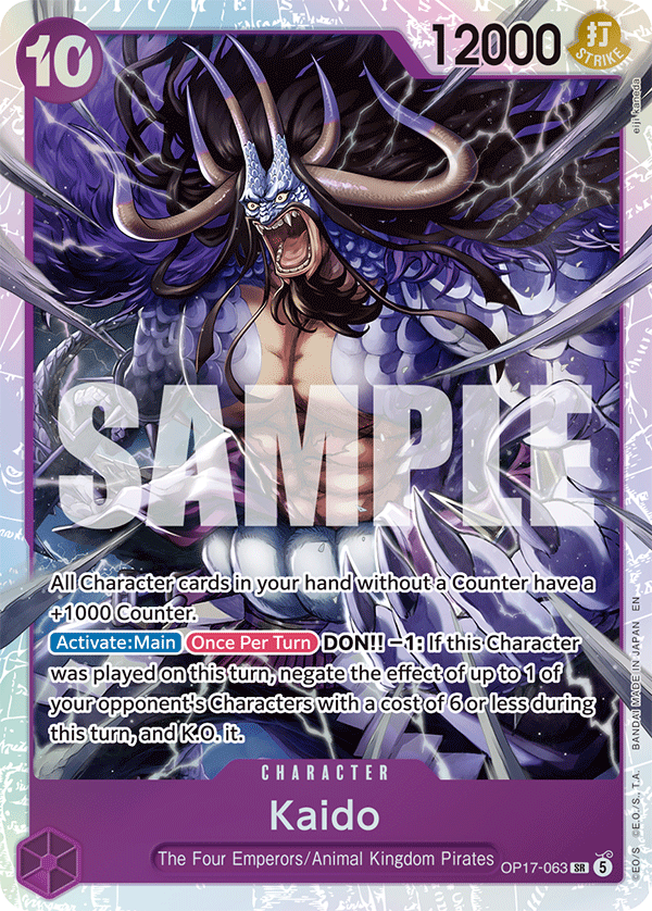Kaido [Alternate Art] JP OP17-063 One Piece Card Game