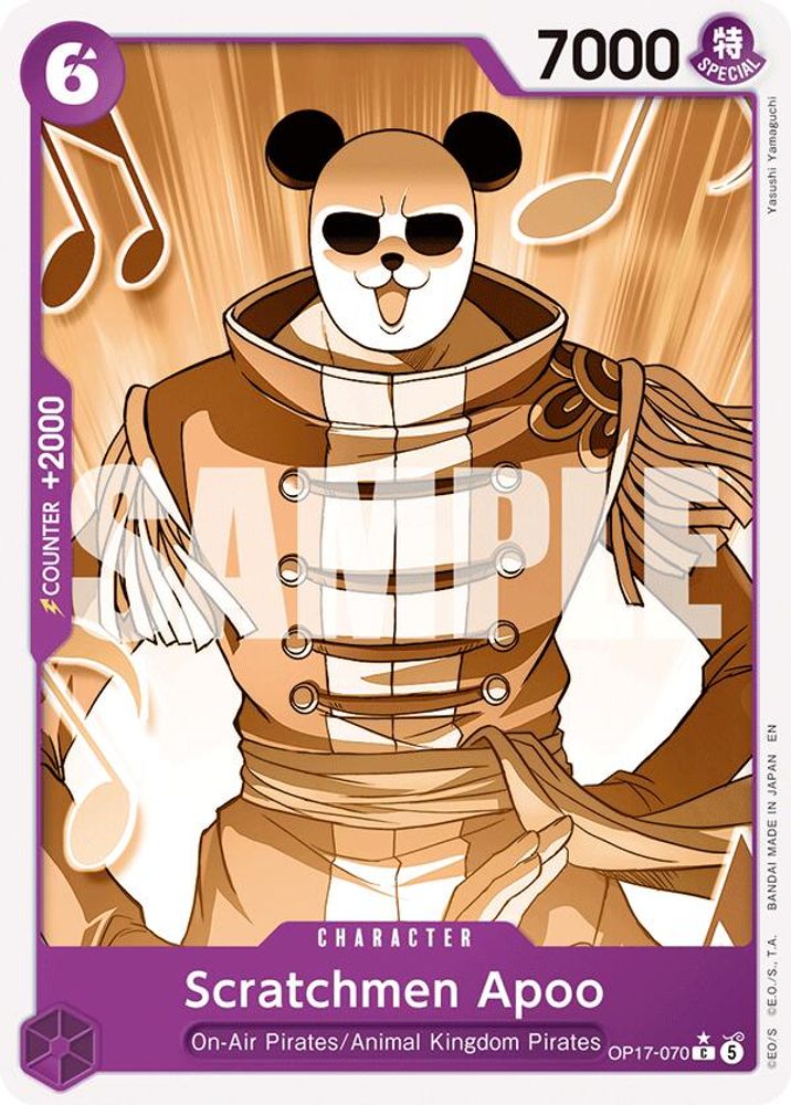 Scratchmen Apoo [Pandaman Art] OP17-070 One Piece Card Game