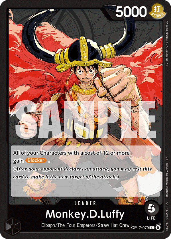 Monkey.D.Luffy [Alternate Art] JP OP17-079 One Piece Card Game