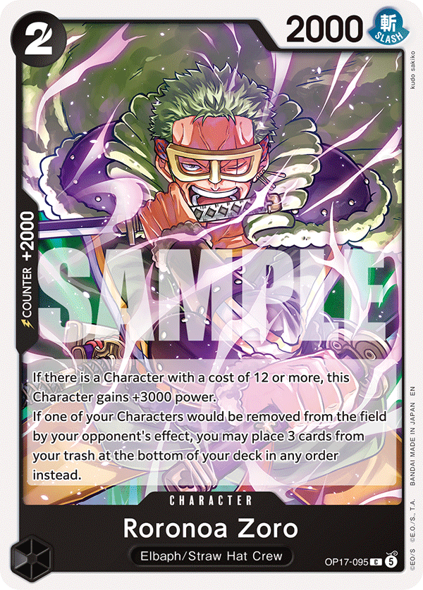 Roronoa Zoro OP17-095 One Piece Card Game