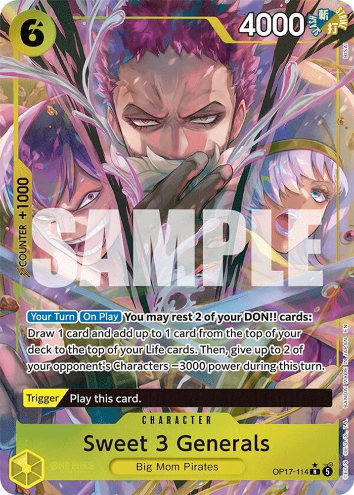 Sweet 3 Generals [Alternate Art] OP17-114 One Piece Card Game
