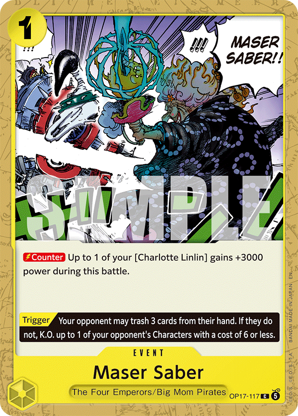 Maser Saber OP17-117 One Piece Card Game