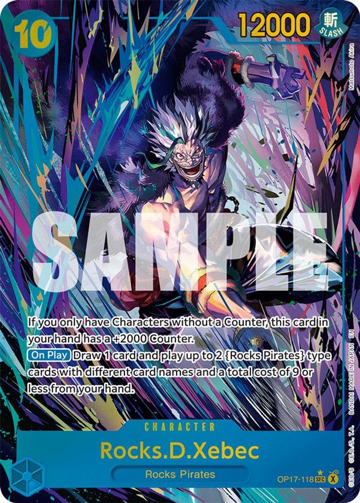 Rocks.D.Xebec [Alternate Art] OP17-118 One Piece Card Game