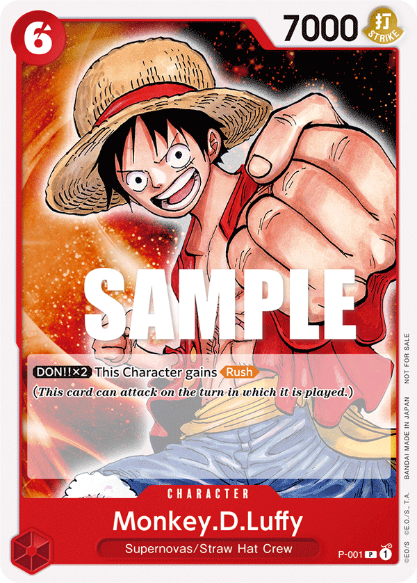 Monkey.D.Luffy [25th Anniversary] JP P-001 One Piece Card Game