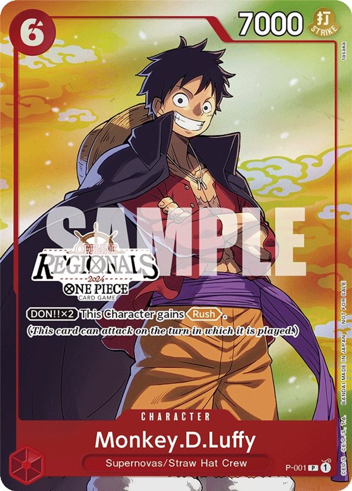 Monkey.D.Luffy [Offline Regionals] P-001 One Piece Card Game