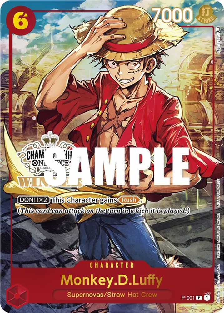 Monkey.D.Luffy [Store Championship Trophy Card] P-001 One Piece Card Game