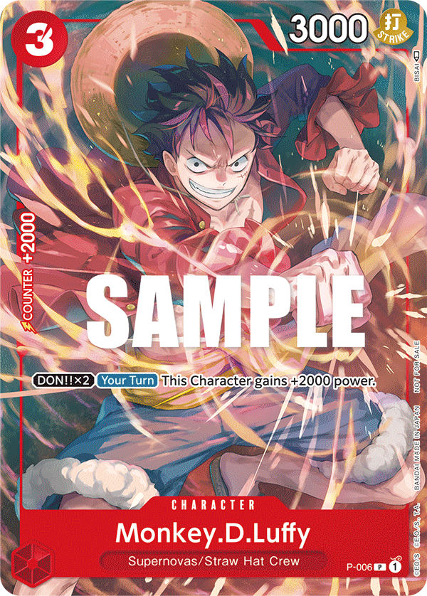 Monkey.D.Luffy P-006 One Piece Card Game
