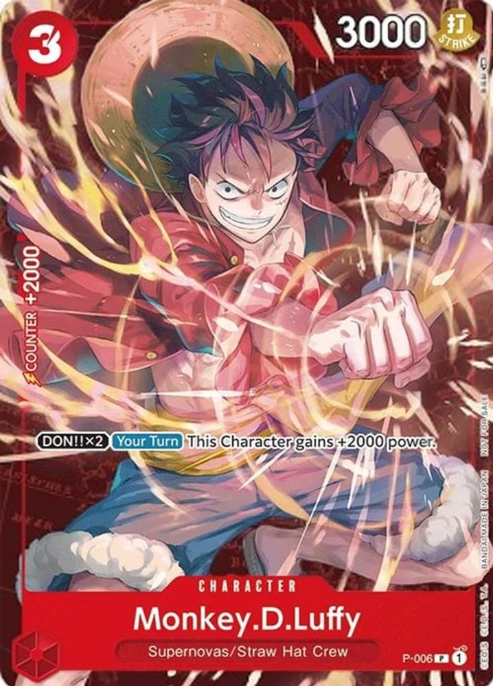 Monkey.D.Luffy [Retail Promo] P-006 One Piece Card Game