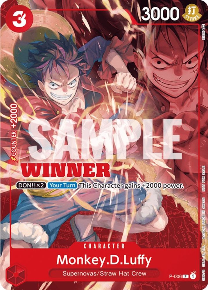 Monkey.D.Luffy [Winner] P-006 One Piece Card Game