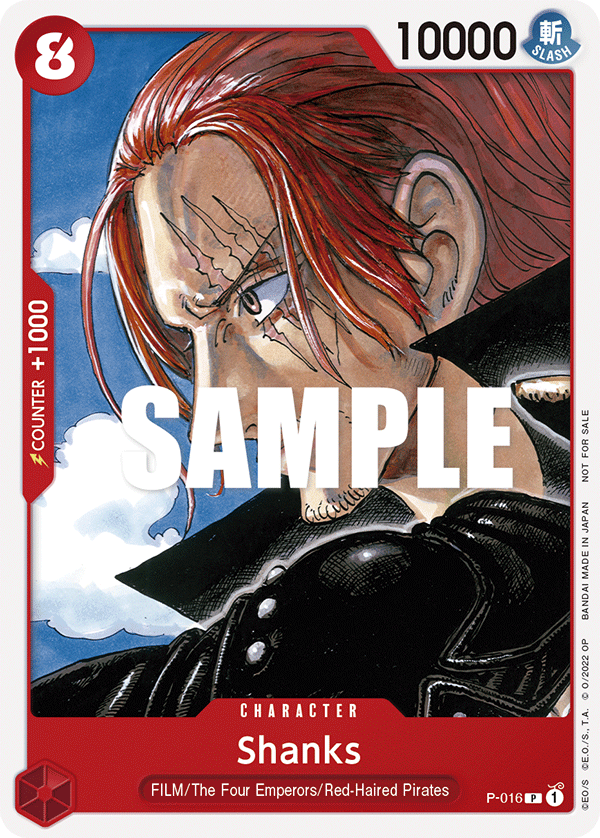 Shanks [Red] JP P-016 One Piece Card Game