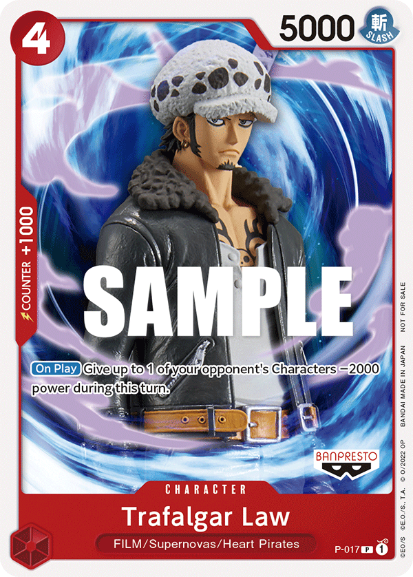 Trafalgar Law [Alternate Art] JP P-017 One Piece Card Game
