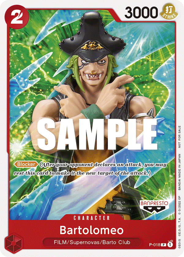 Bartolomeo P-018 One Piece Card Game