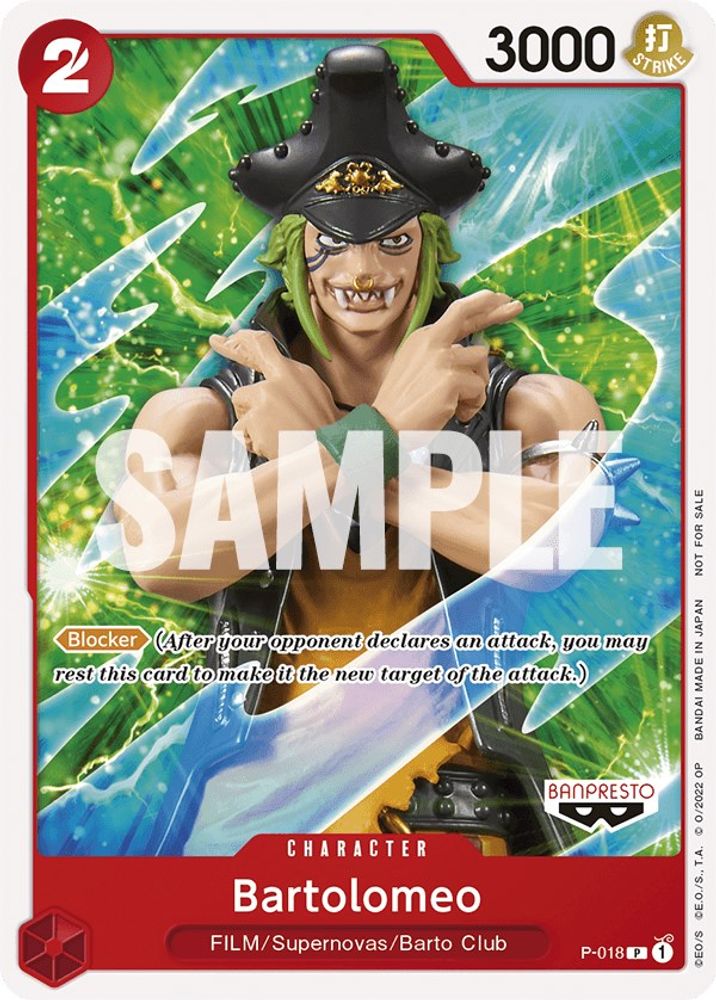 Bartolomeo [Red] P-018 One Piece Card Game