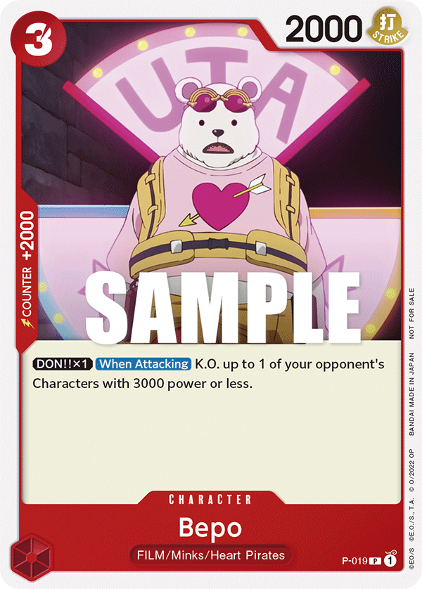 Bepo P-019 One Piece Card Game