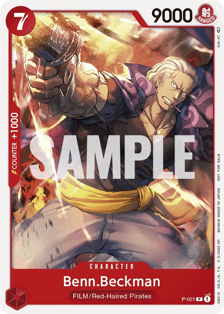Benn.Beckman [Red] P-021 One Piece Card Game
