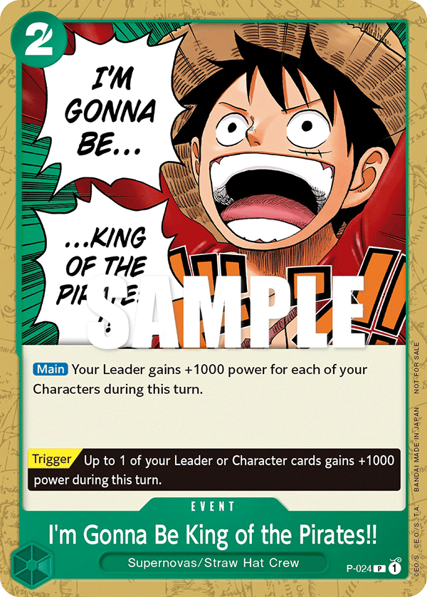 I'm Gonna Be King of the Pirates!! P-024 One Piece Card Game