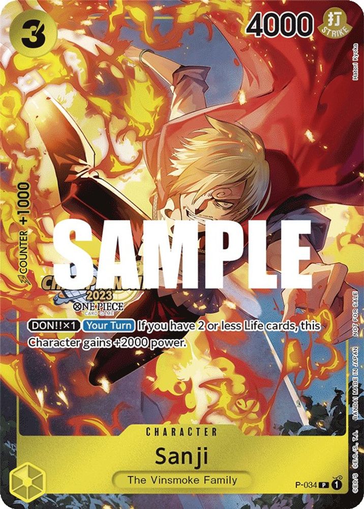 Sanji [Championship 2023] P-034 One Piece Card Game