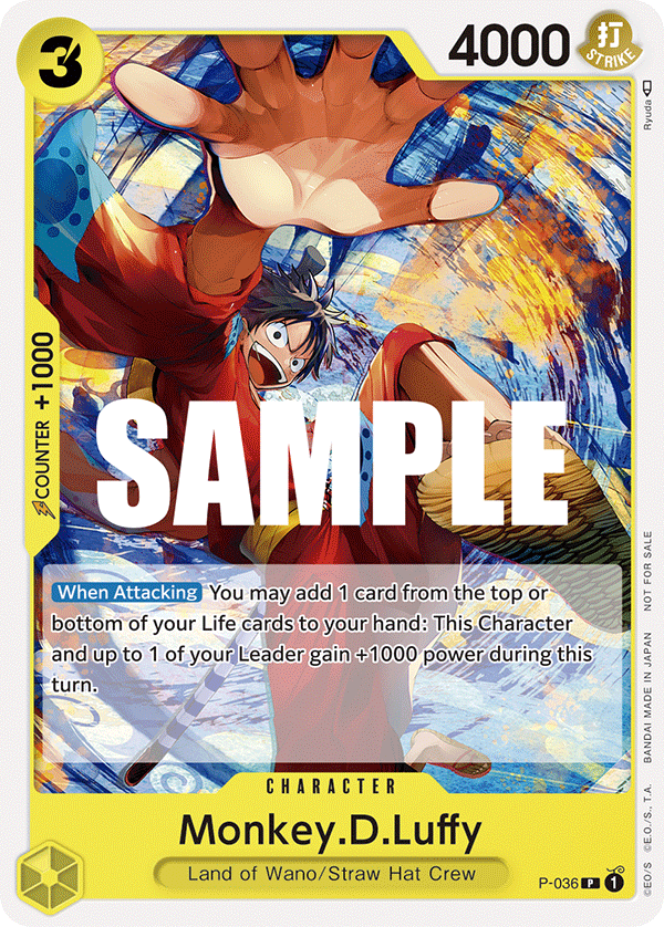 Monkey.D.Luffy [JP] P-036 One Piece Card Game