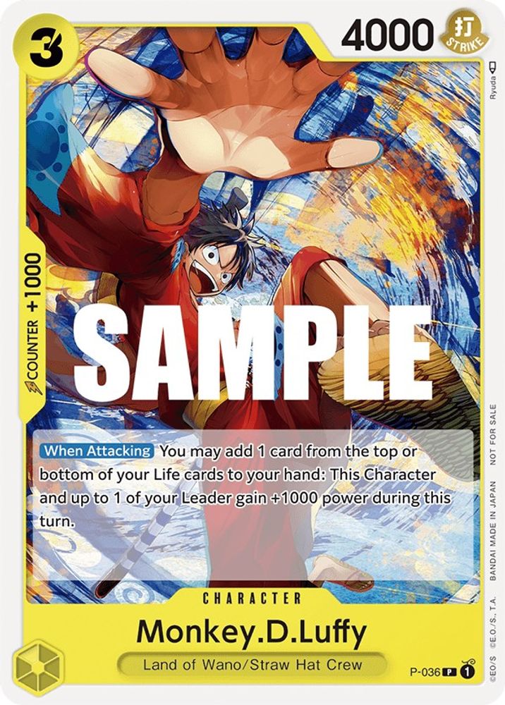 Monkey.D.Luffy [Pre-Release Tournament] P-036 One Piece Card Game