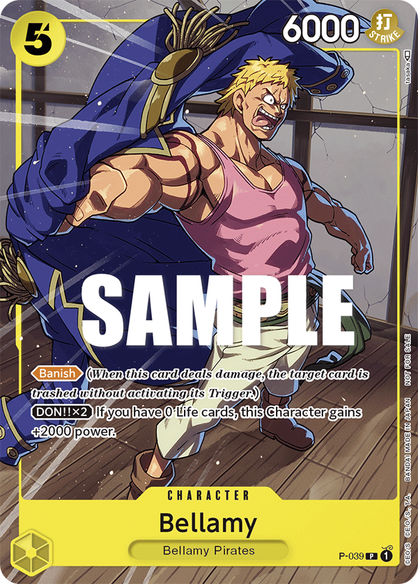 Bellamy [Pirates Party] JP P-039 One Piece Card Game