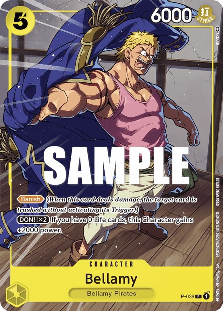 Bellamy [Pirates Party] P-039 One Piece Card Game