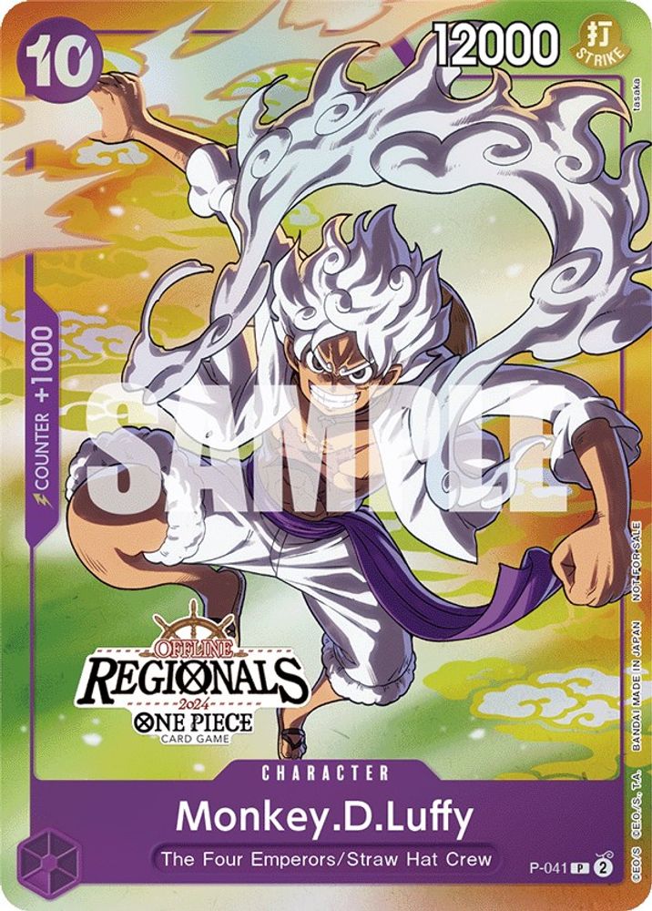 Monkey.D.Luffy [Offline Regionals] P-041 One Piece Card Game