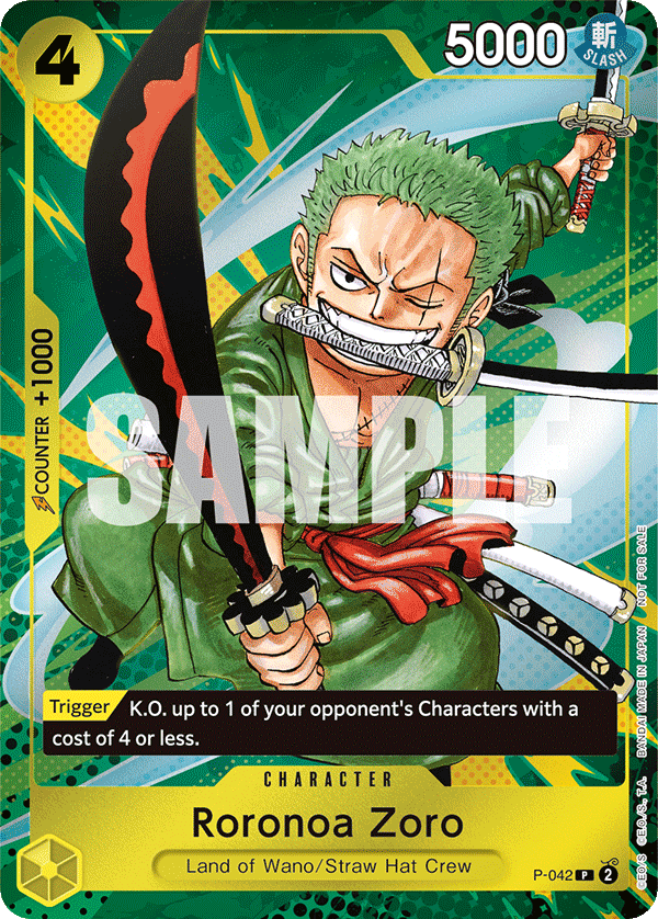 Roronoa Zoro P-042 One Piece Card Game