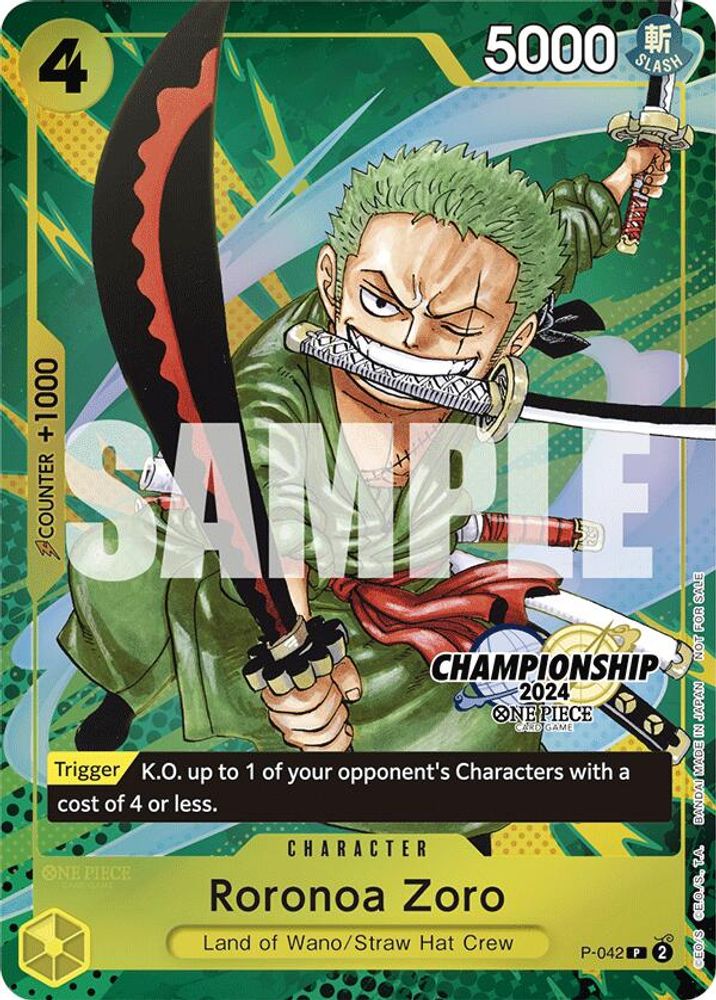 Roronoa Zoro [Event] P-042 One Piece Card Game