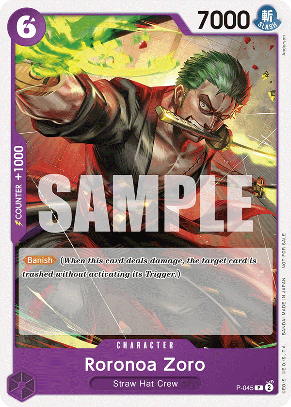 Roronoa Zoro P-045 One Piece Card Game