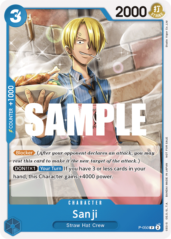Sanji [Promotion Pack] JP P-050 One Piece Card Game