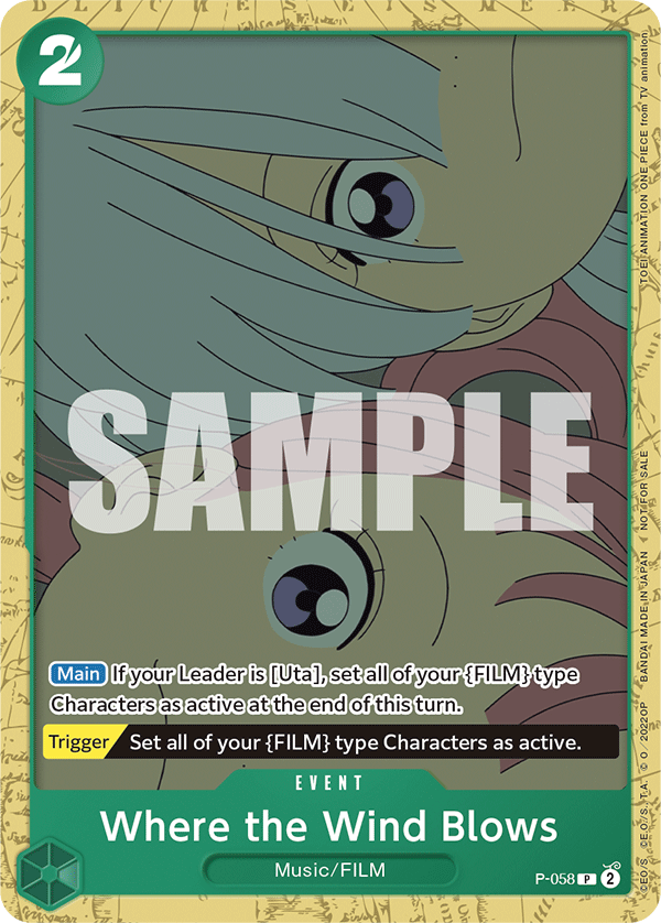 Where the Wind Blows P-058 One Piece Card Game