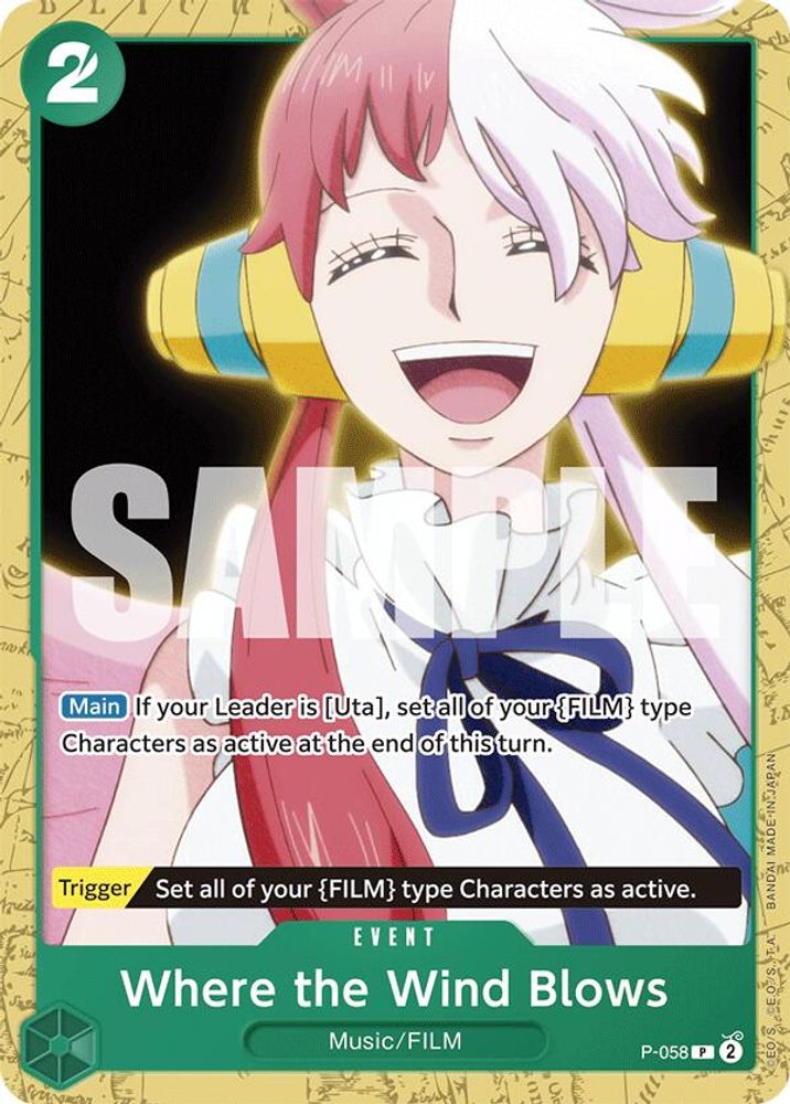 Where the Wind Blows [Uta Battle Deck] P-058 One Piece Card Game