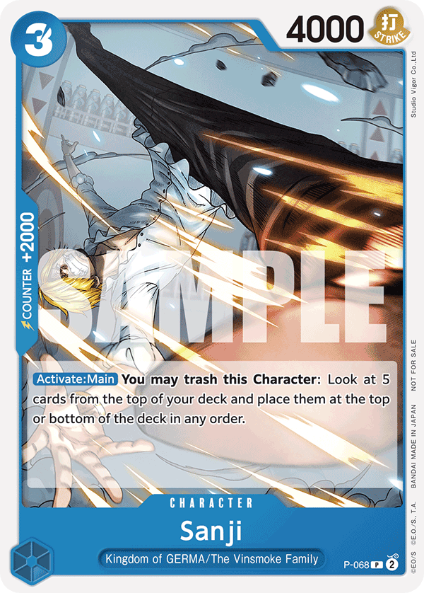 Sanji P-068 One Piece Card Game