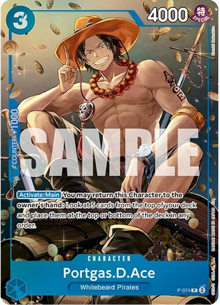 Portgas.D.Ace [Tin Pack Set Vol. 2] P-074 One Piece Card Game