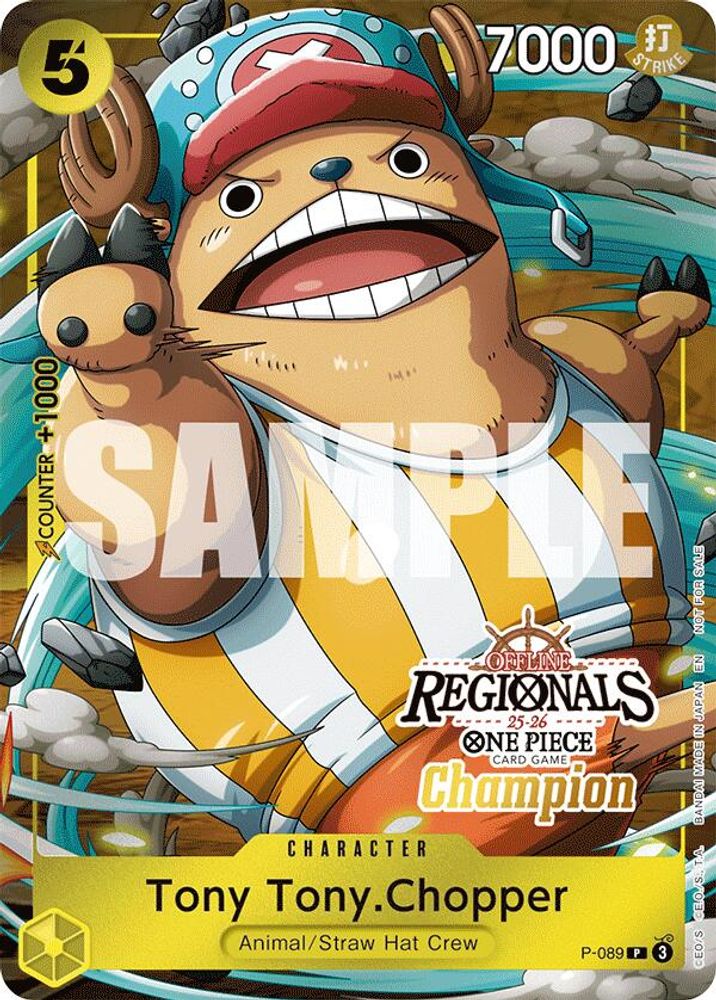 Tony Tony.Chopper [Offline Regionals 25-26 Champion] P-089 One Piece Card Game